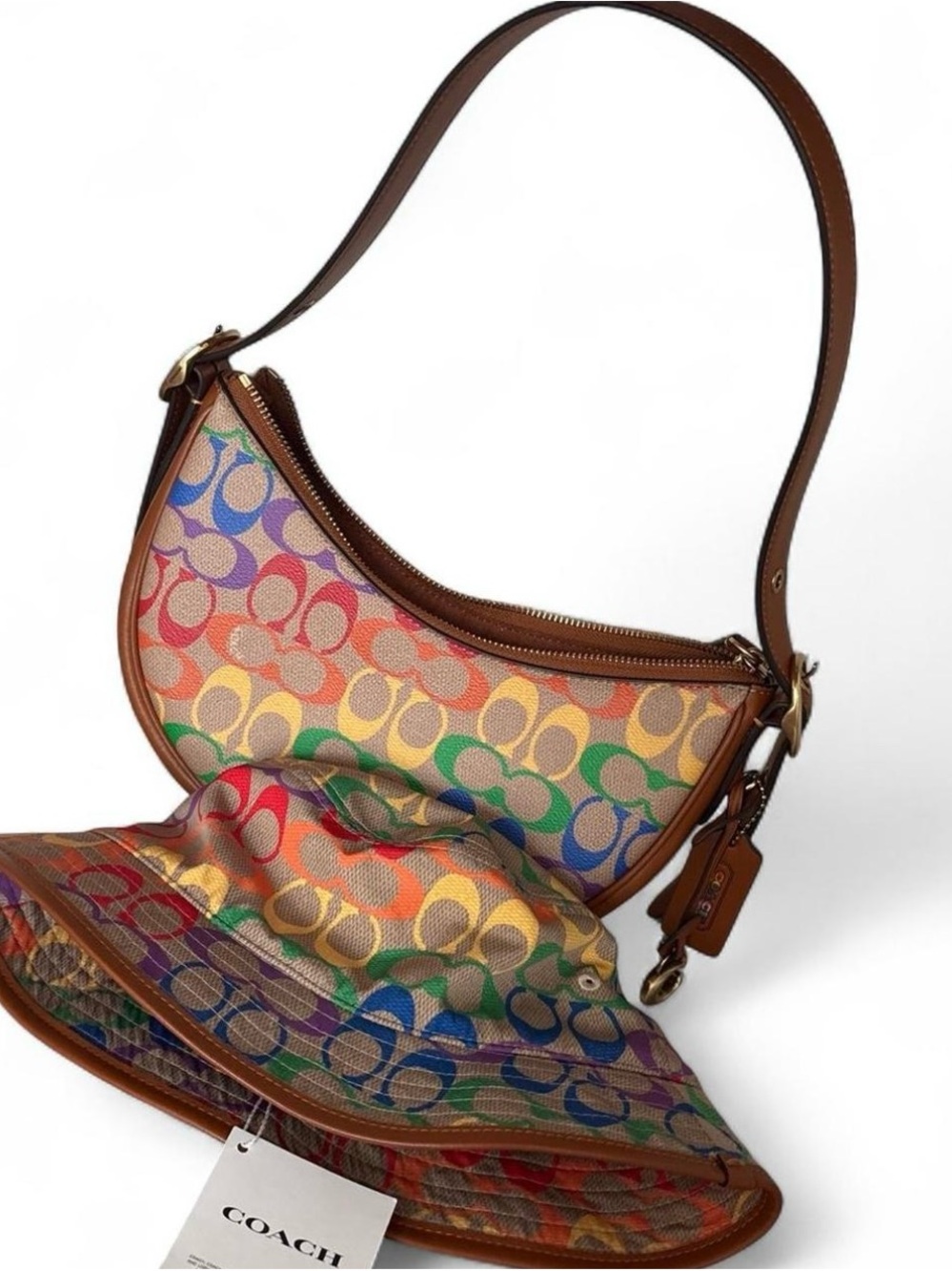 Coach Luna Shoulder Bag & Hat
In Rainbow Signature Canvas - Picture 8 of 8
